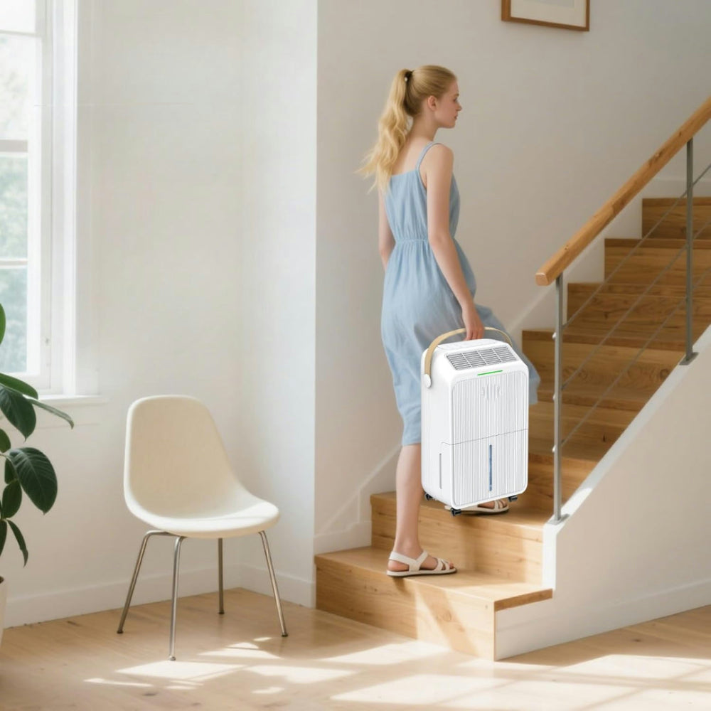 34-Pint Basement Dehumidifier – 2,500 Sq. Ft. Coverage, Quiet Operation