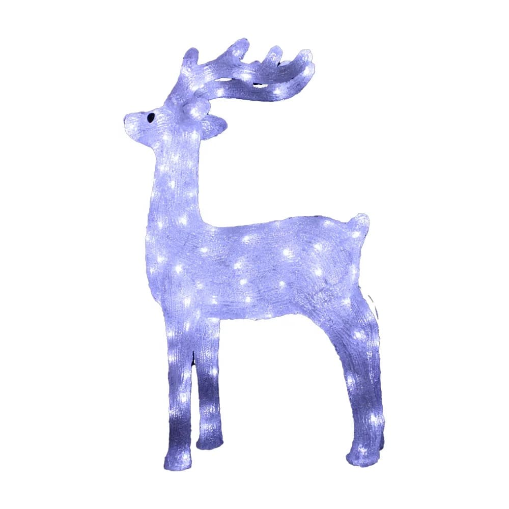 Renne en acrylique avec lumières à LED - 92 cm de hauteur