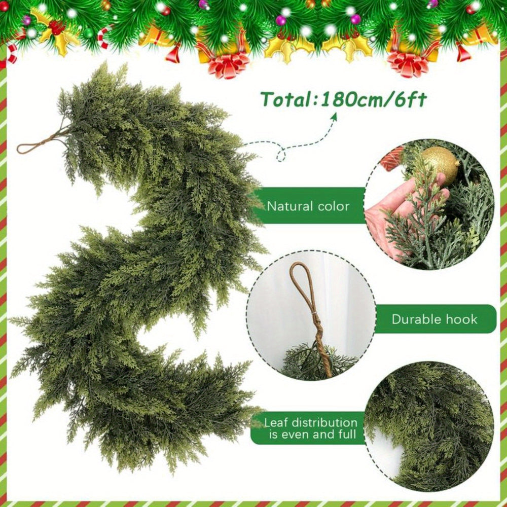 Guirlande de Noël Art déco - ruban de verdure artificielle flexible