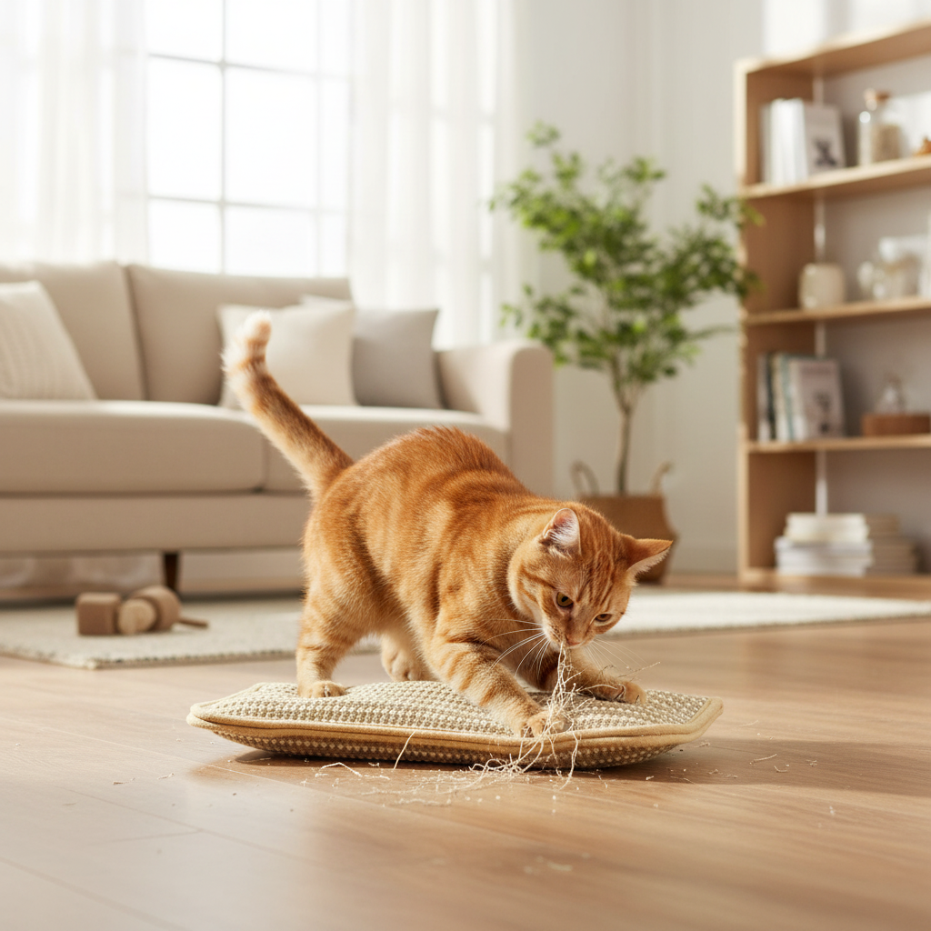 Cat Scratching Pillow with Durable Scratching Surface