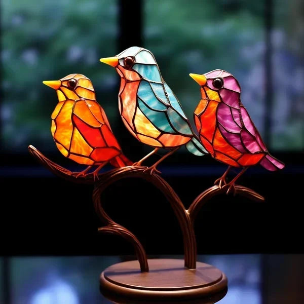 Colored Glass Bird Figurines – EleganBird