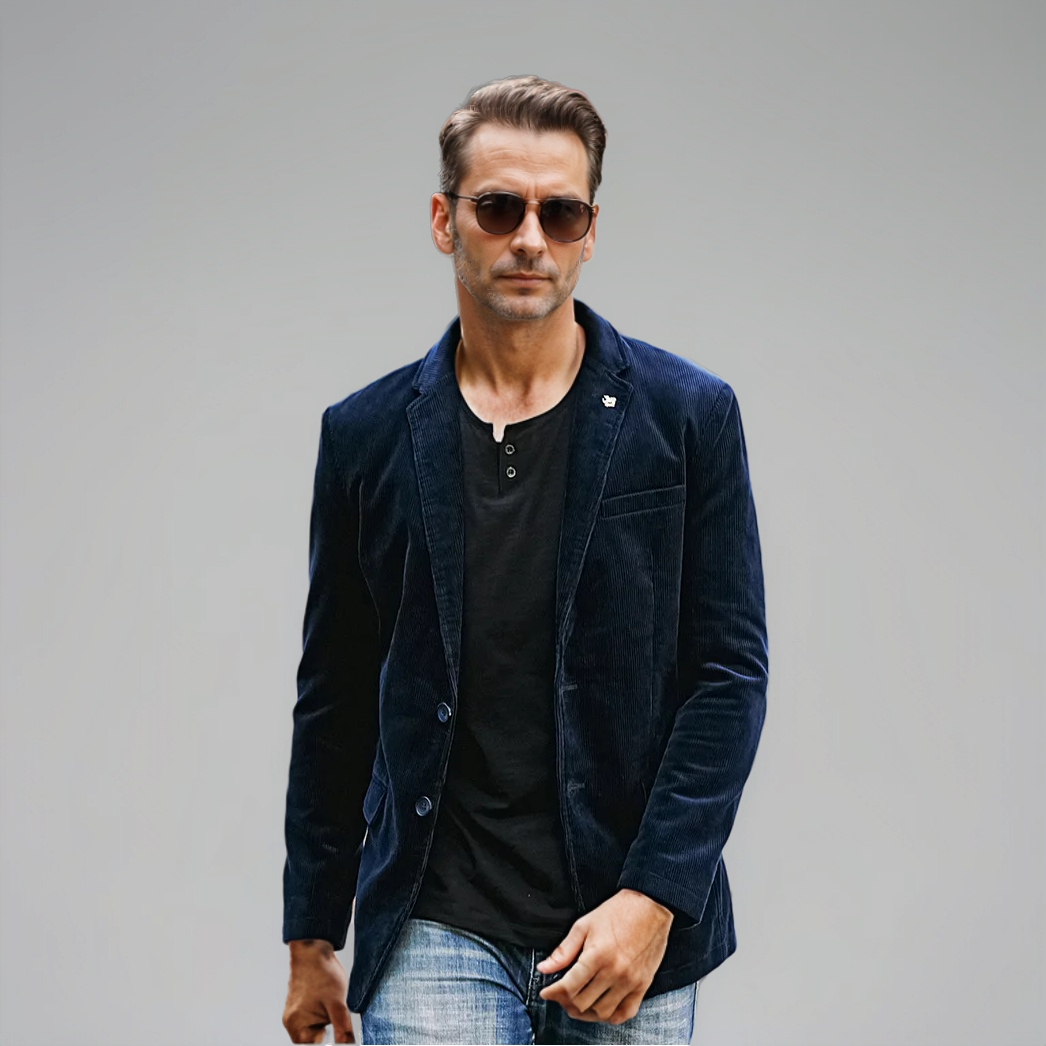 Blazer en velours côtelé | Classique et polyvalent | Modèle à deux boutons