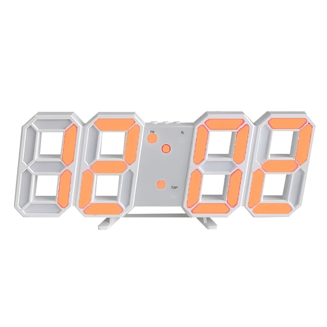Davy | Designer LED 3D Wall Clock with Digital Display and Intuitive Operation