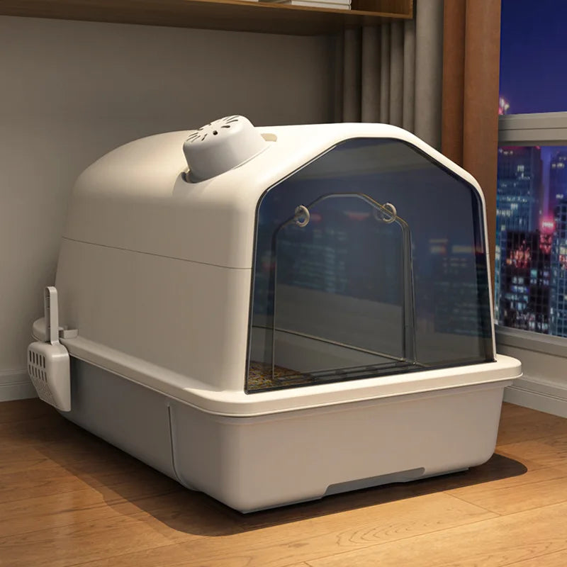 Davy | Enclosed Cat Litter Box with Odor Control