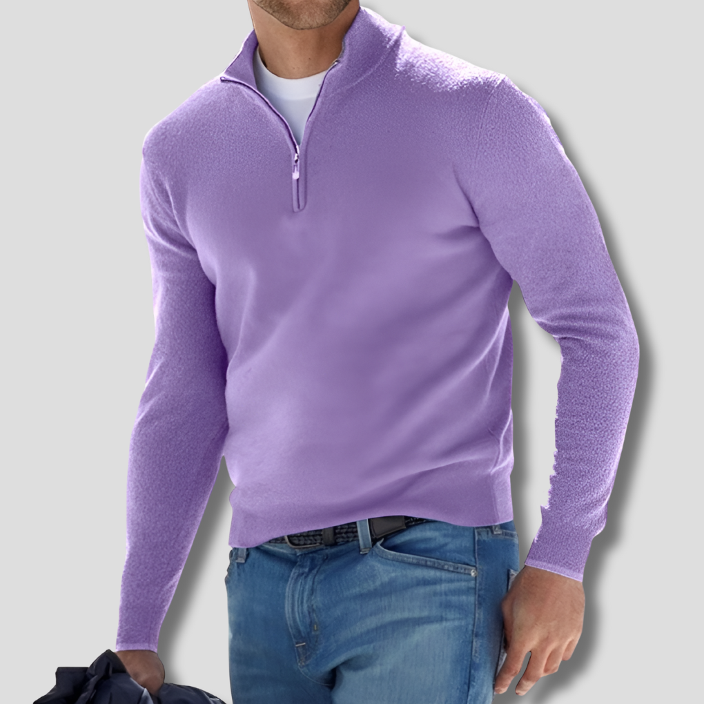 Davy | Men's 1/4 Zip Knit Pullover Sweater