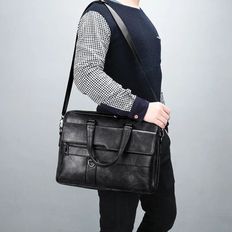 Davy | Men's Briefcase Bag with Top Handles
