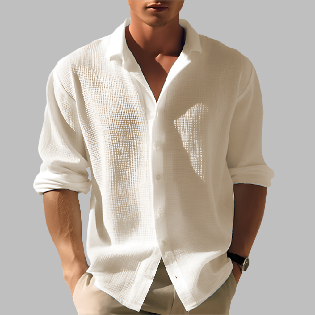 Davy | Men's Textured Long Sleeve Shirt