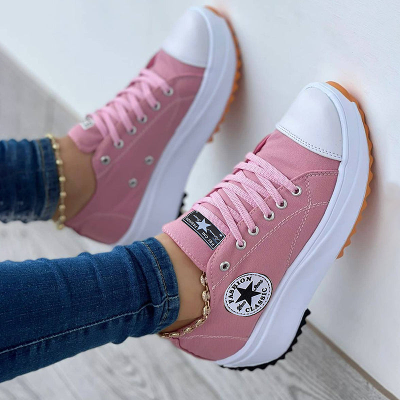 Davy Sneaker Women Thick Sole Lacing