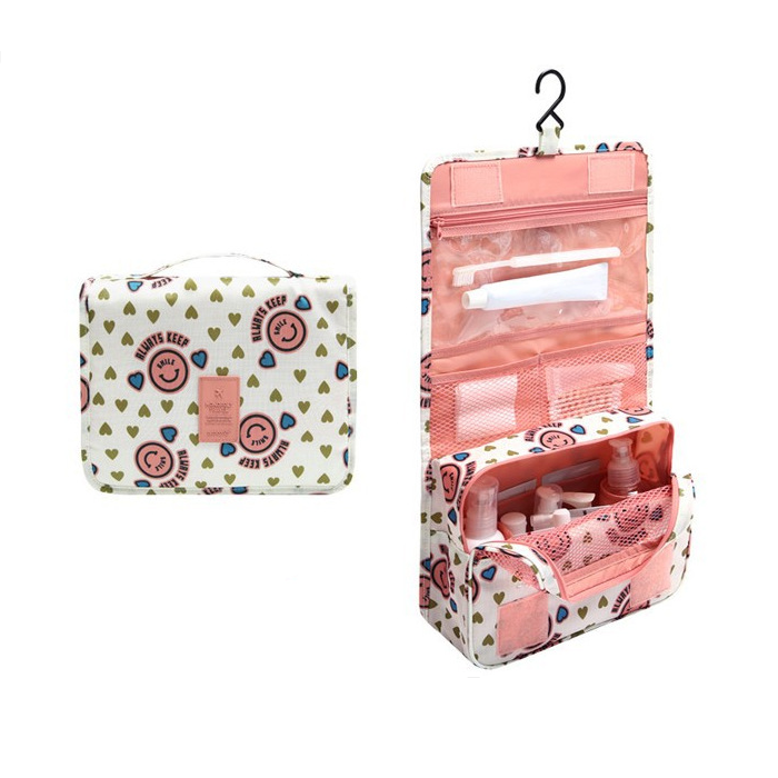 Davy Travel Cosmetic Bag | Waterproof & with Hook | Foldable & Padded | For Women & Men