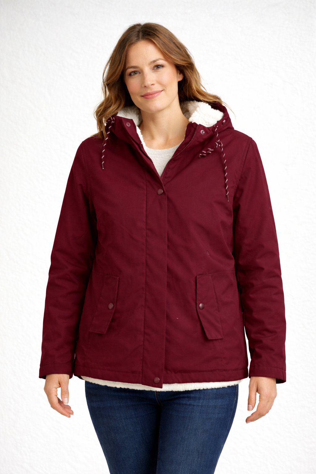 Davy | Women's Winter Jacket with Hood and Fleece Lining