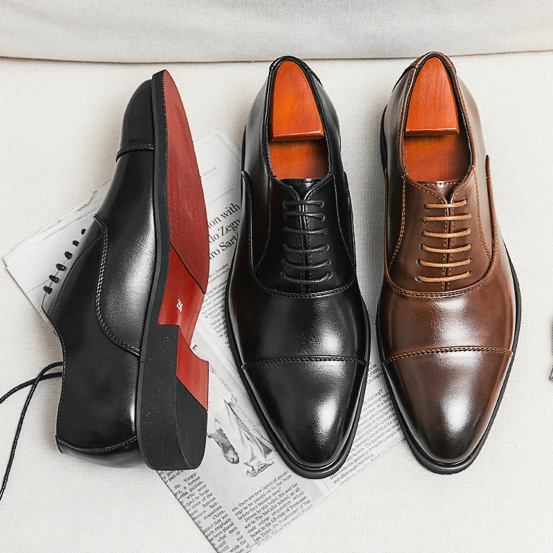 Chaussures Oxford en cuir écologique