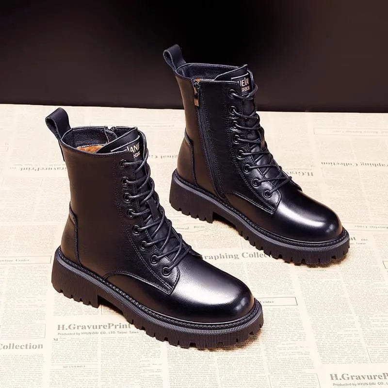 Bottes élégantes en cuir noir pour un confort et un style parfaits