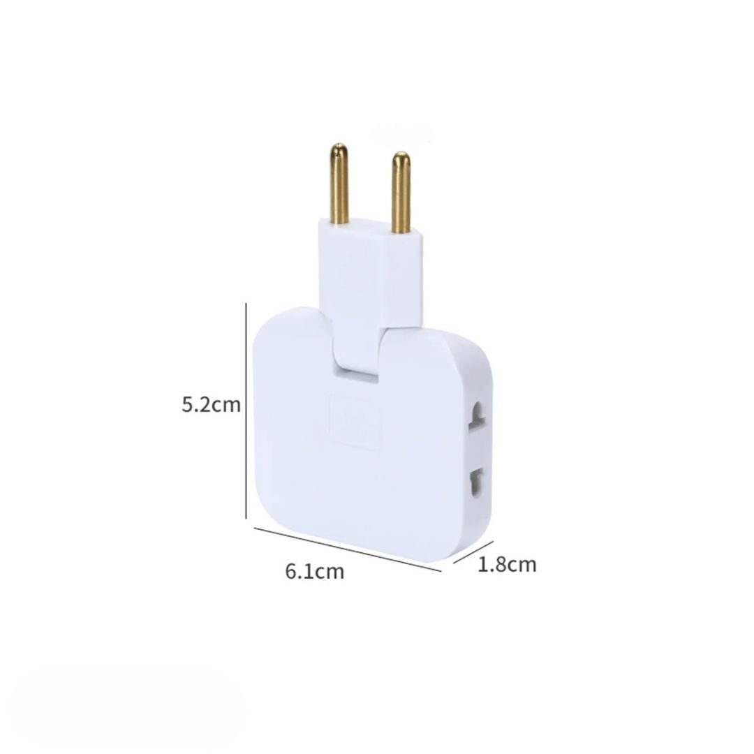 Flat Plug Adapter | 1-to-3 Socket Splitter for Tight Spaces