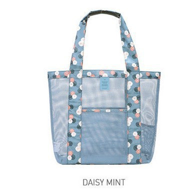 Floral Mesh Beach Tote