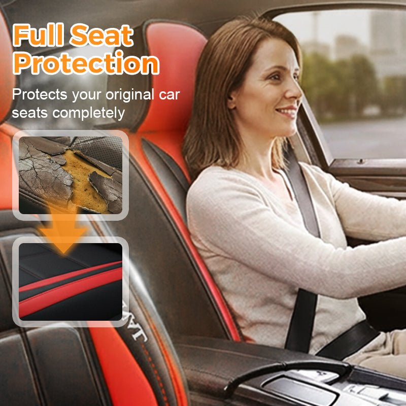 Full-Coverage Leather Car Seat Cover