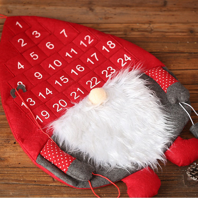 Calendrier de l’Avent suspendu avec compte à rebours du Père Noël