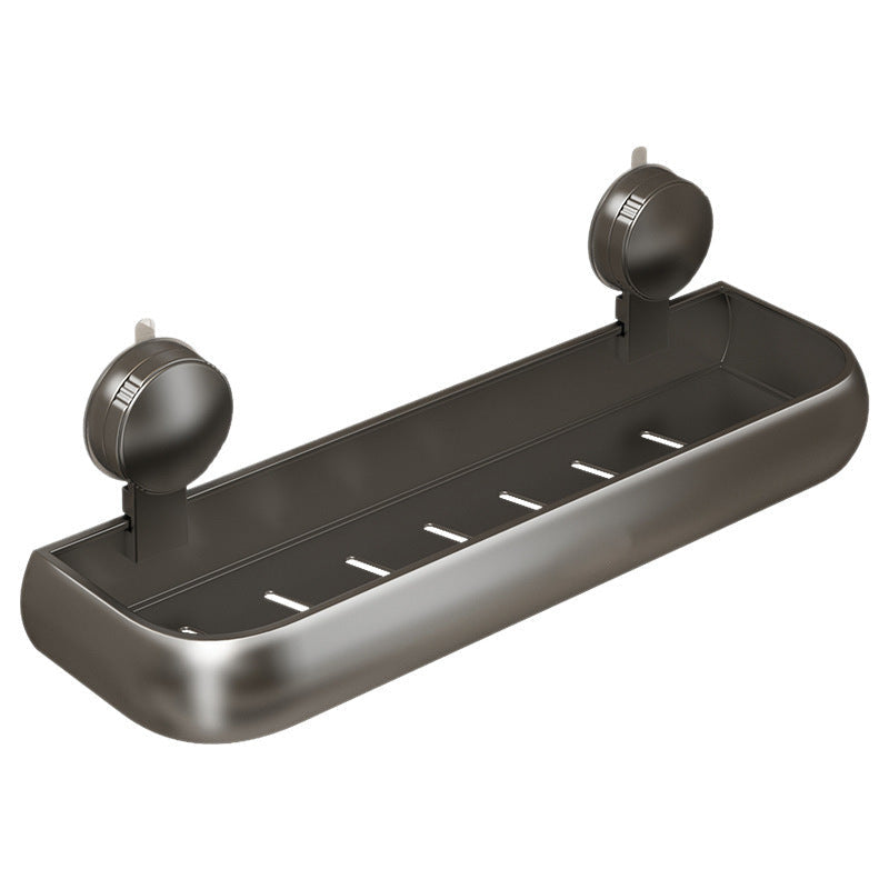 Height-Adjustable Suction Cup Bathroom Shelf