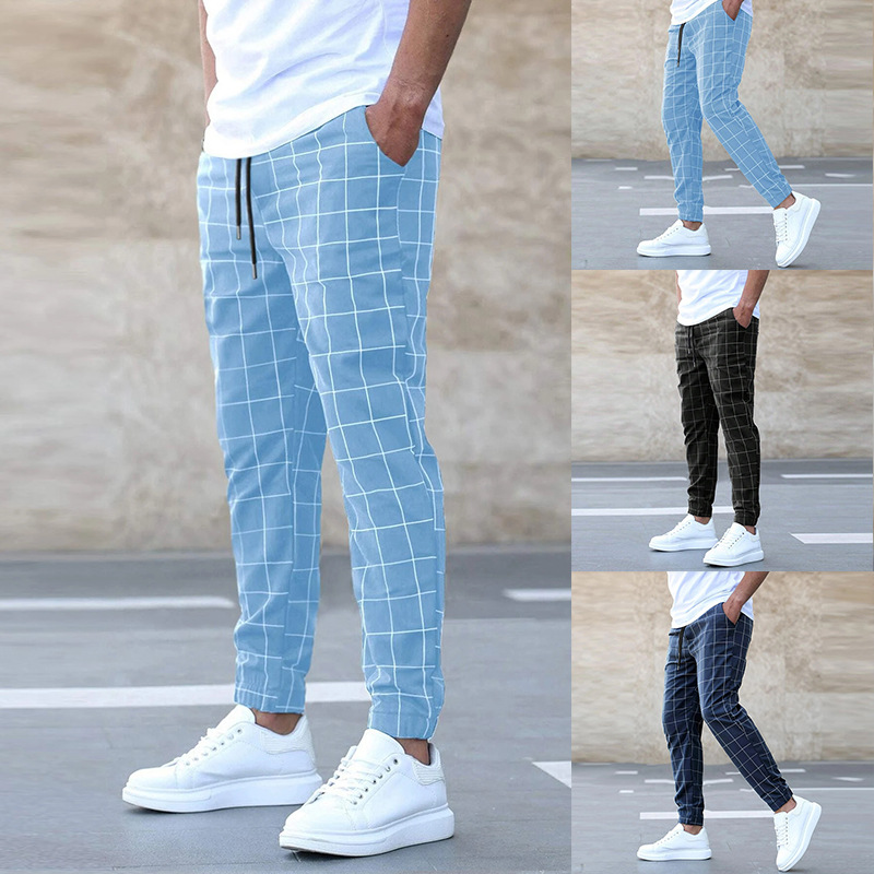 Jaxon - Pantalon à carreaux extensible avec poches