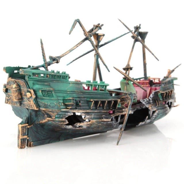 Large Shipwreck Aquarium Ornament