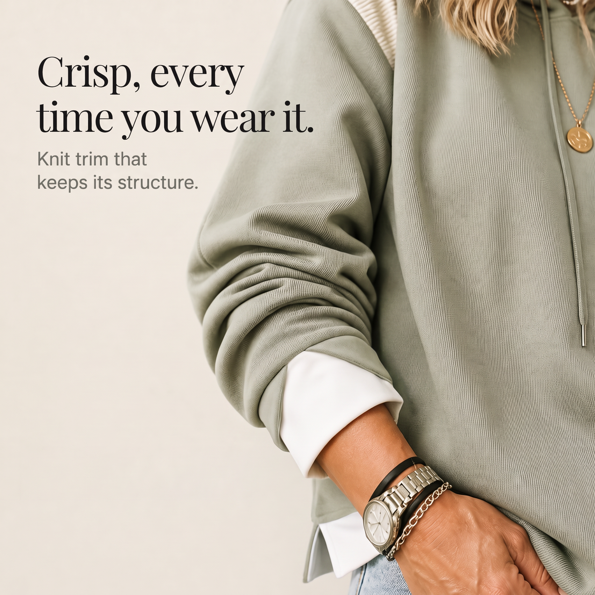 Layered Two-Tone Hem Hoodie