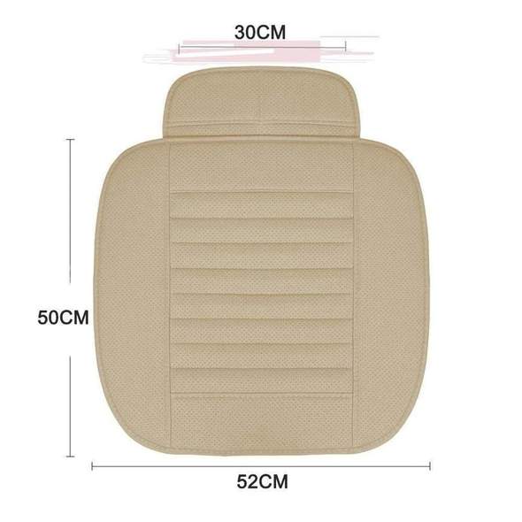Leather Car Seat Cushion with Bamboo Charcoal for Front or Rear Seats