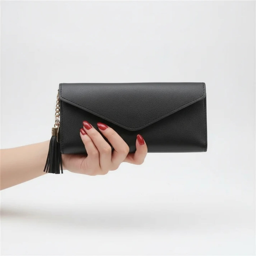 Portefeuille en cuir - style western, avec compartiments pratiques et forme fine