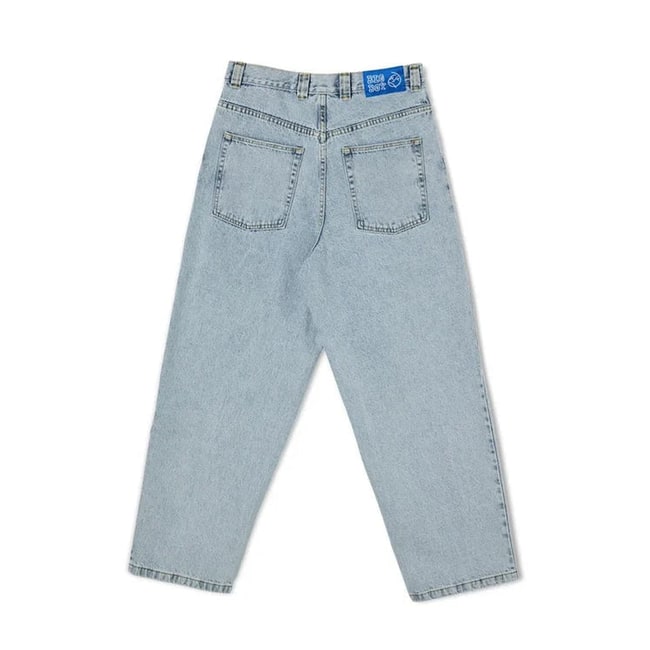 Men's Baggy Loose Fit Low Rise Wide Leg Jeans with Contrast Stitching