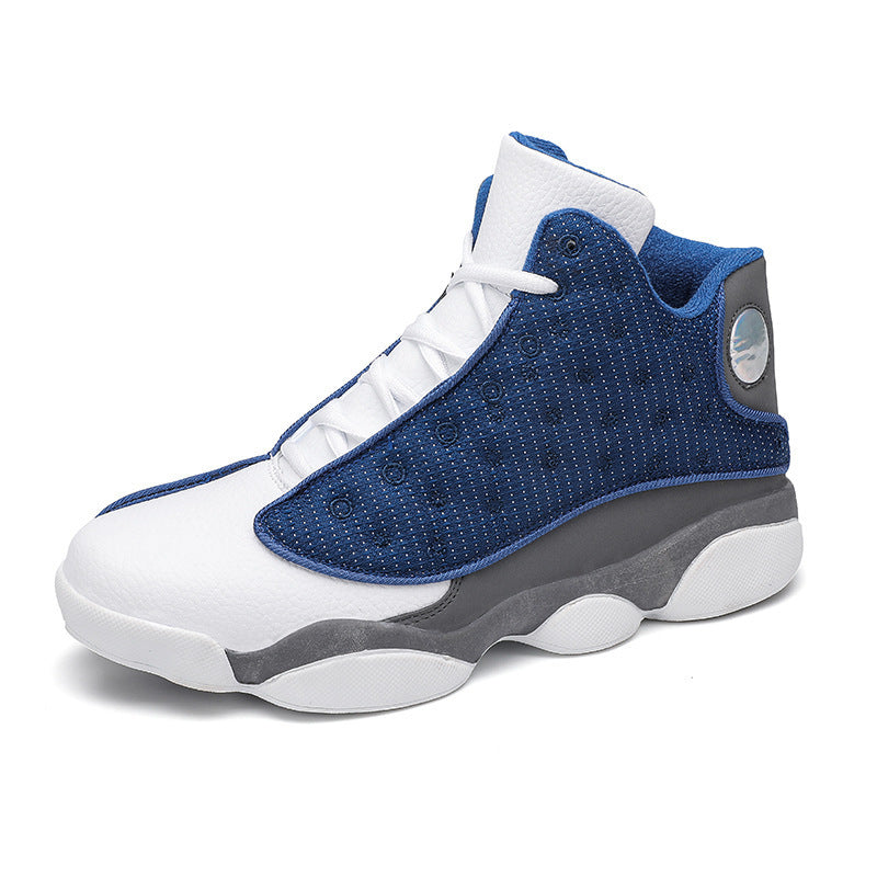 Men's Breathable High-Top Cushioned Basketball Shoes with Non-Slip Rubber Soles