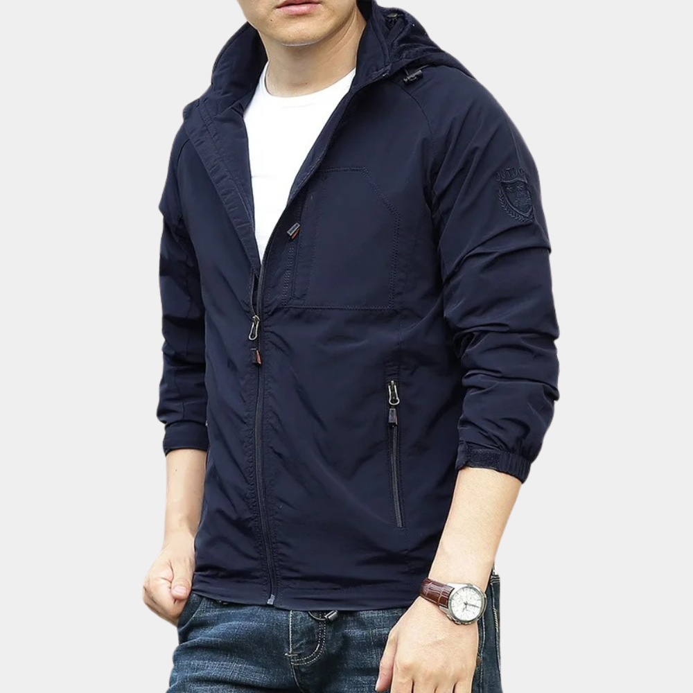 Veste décontractée pour homme à fermeture éclair