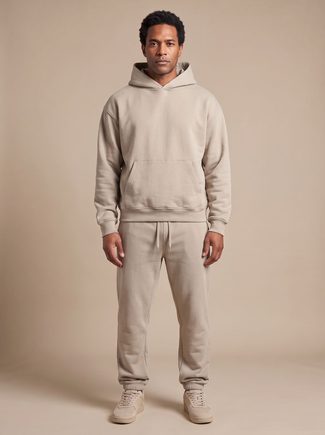 Men's Oversized Fleece Hoodie and Joggers Tracksuit Set