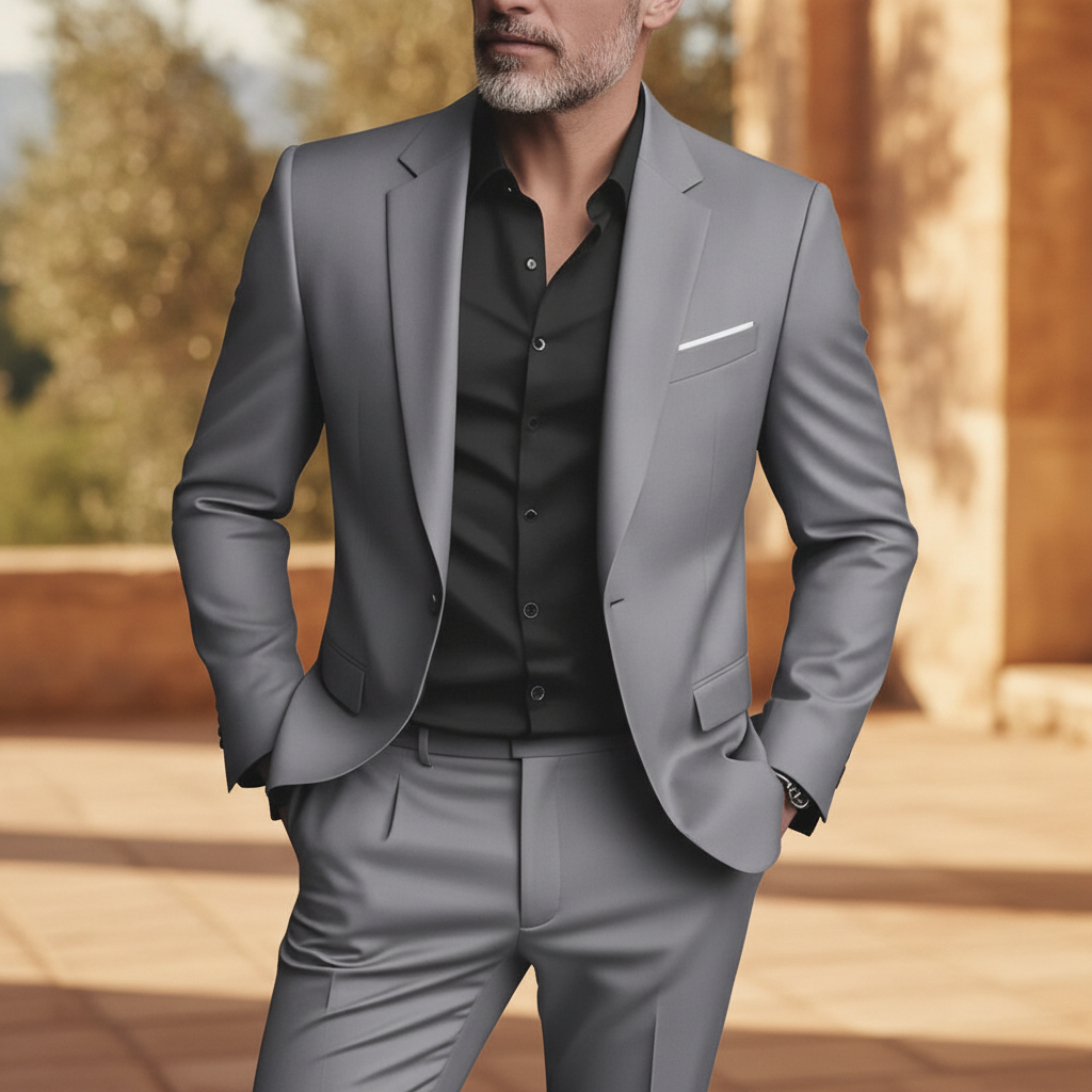 Men's Satin Suit for Formal Occasions and Galas