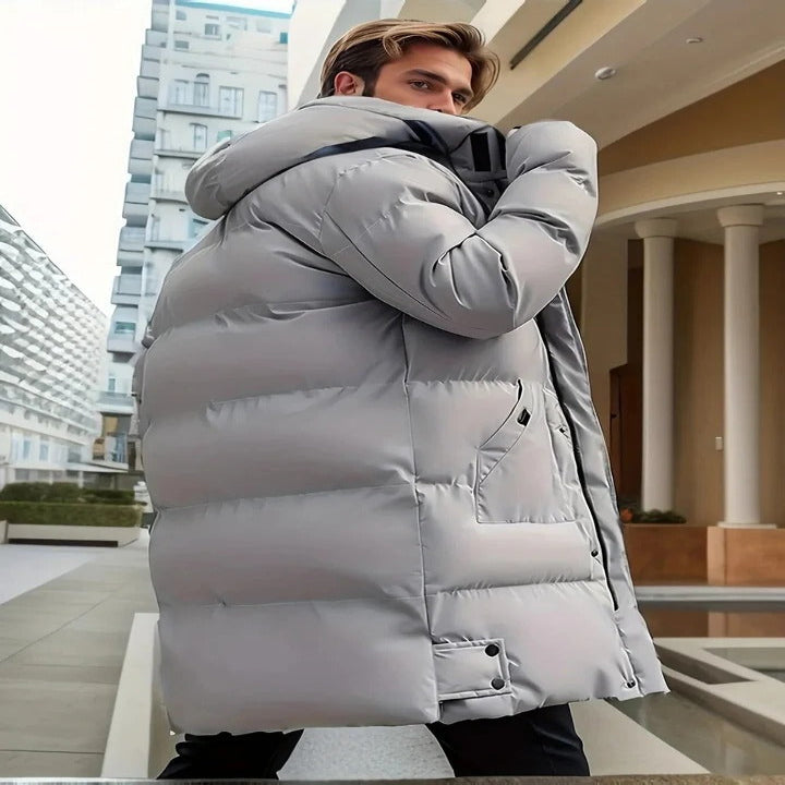 Veste longue imperméable pour homme, pour l'hiver et la neige