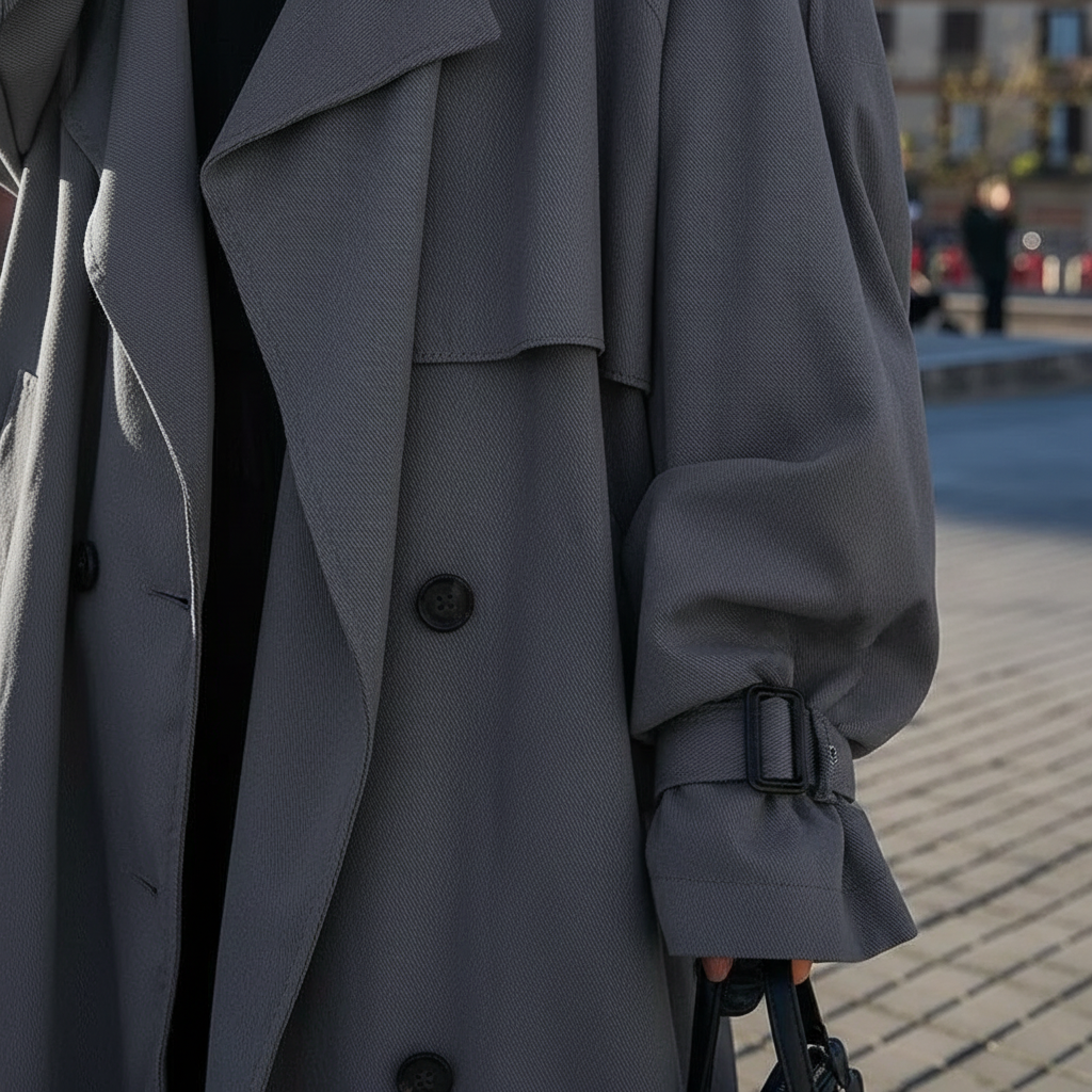 Oversized Long Trench Coat