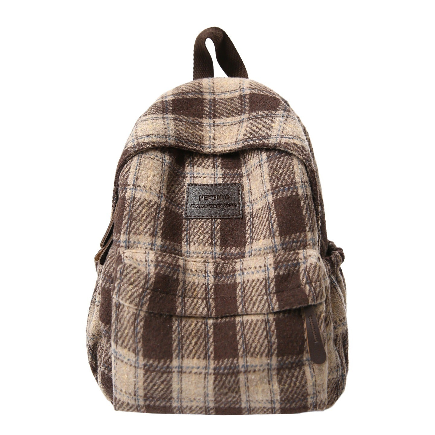 Plaid Pattern School Backpack