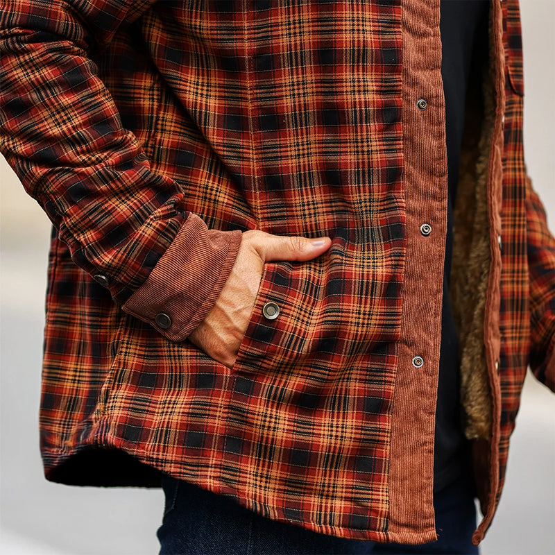 Plaid Sherpa Outdoor Jacket