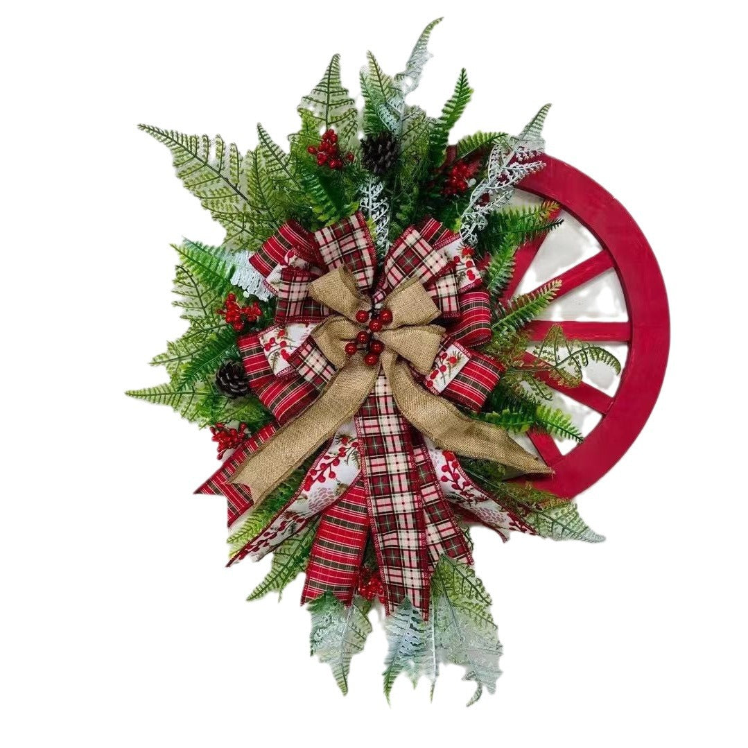 Couronne de Noël rustique de style champêtre