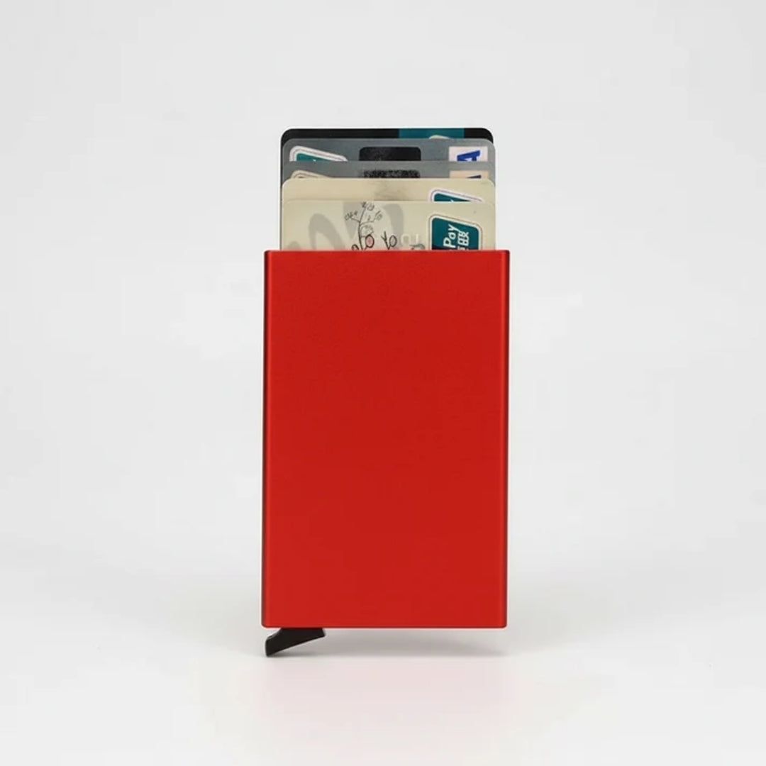 Porte-cartes métallique fin avec blocage RFID