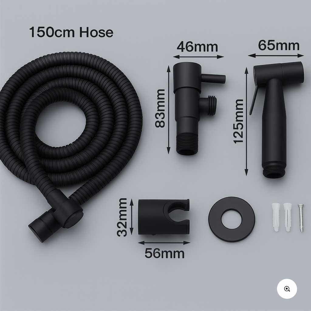 Douchette de bidet portative en acier inoxydable - Douchette de bidet pour toilettes avec fixation murale