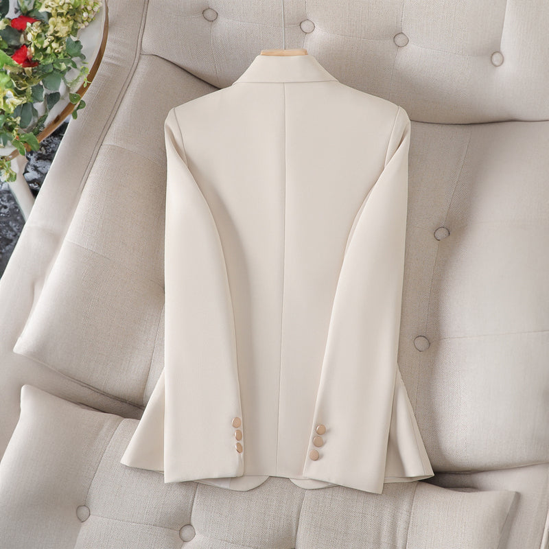 Stylish Women's Blazer with Lapel Collar for Casual Looks and Outdoor Events
