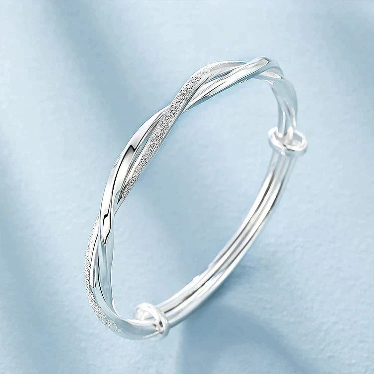 Bracelet en argent torsadé