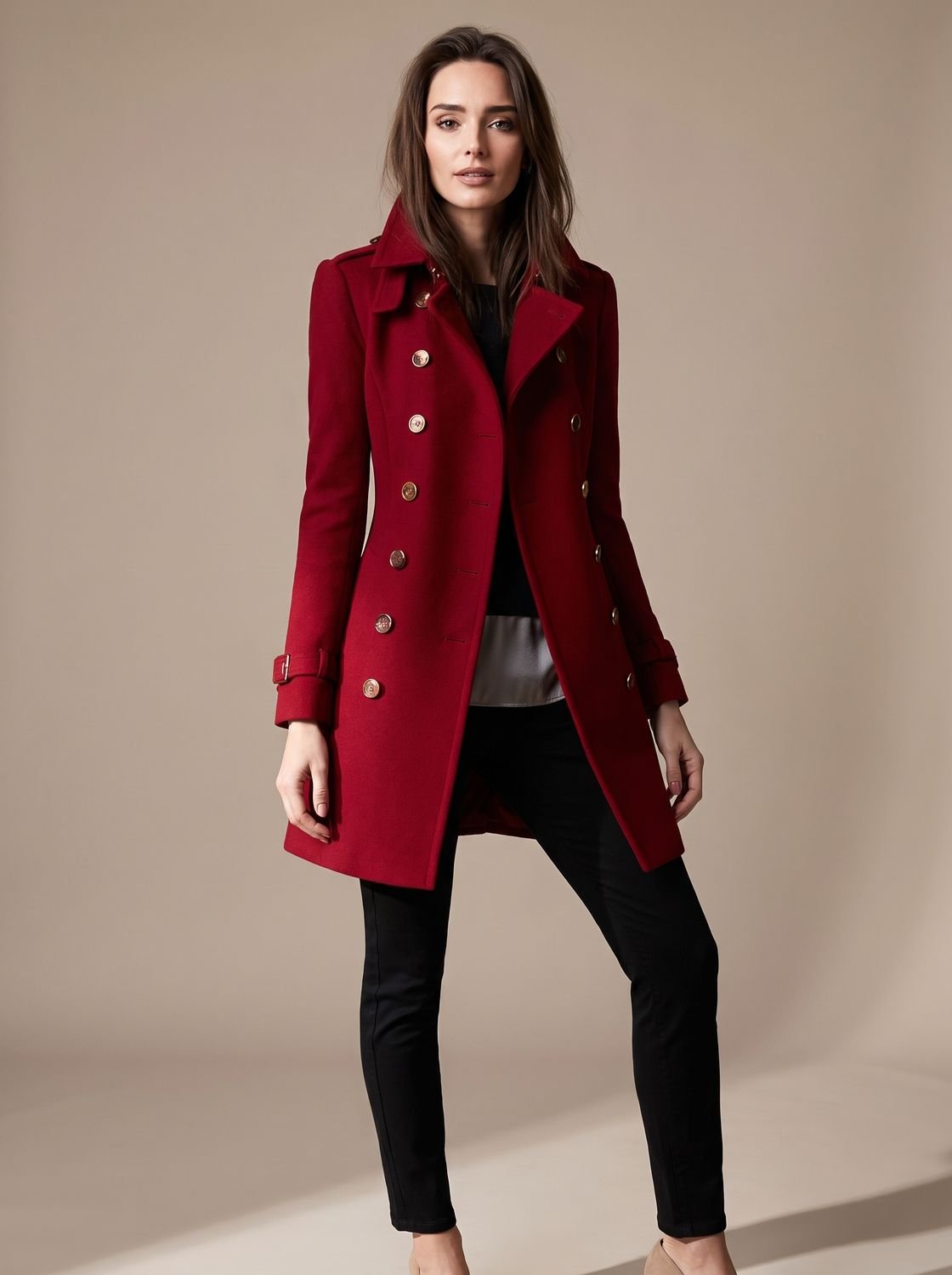 Women's Double-Breasted Winter Wool Coat