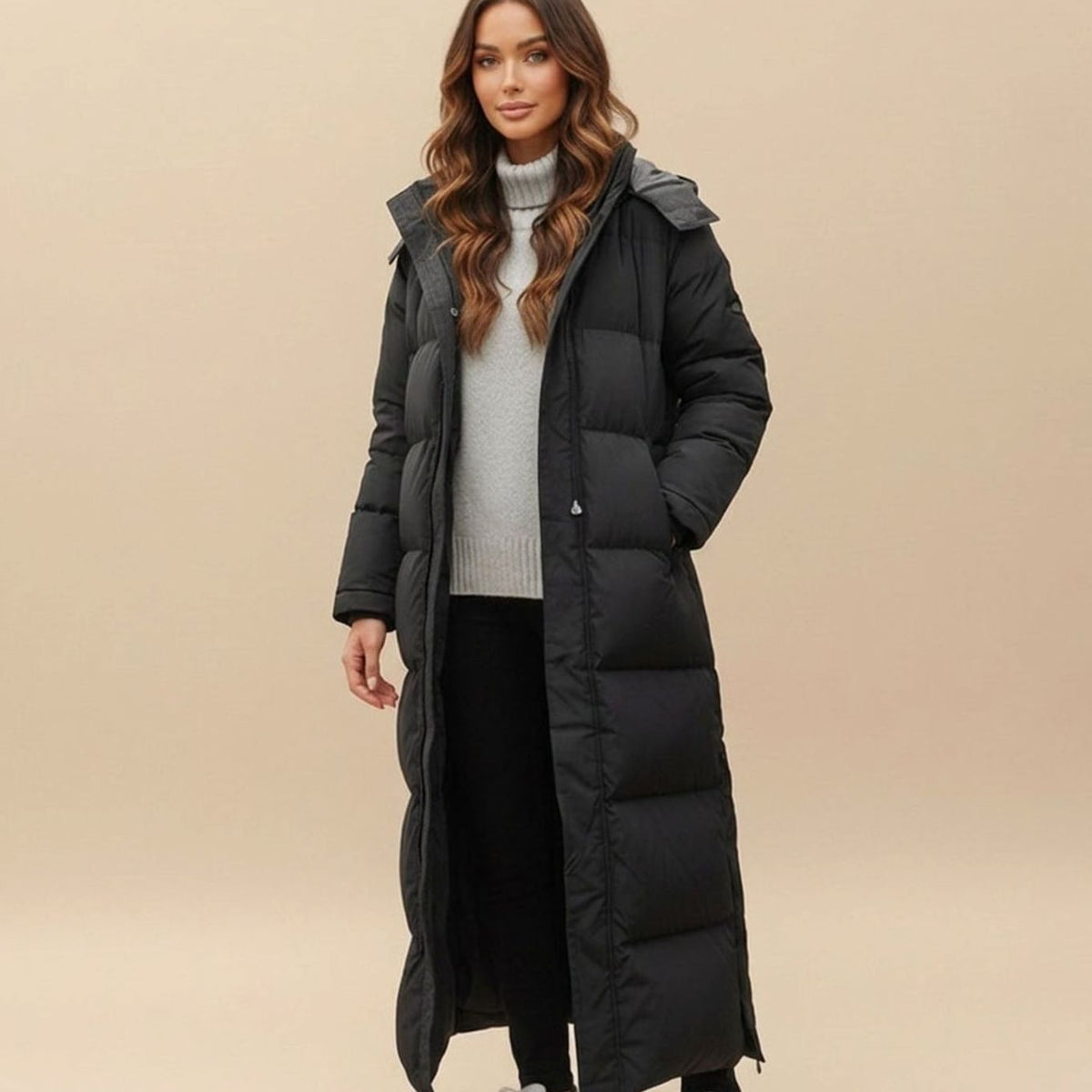 Women's Hooded Maxi Padded Down Puffer Winter Coat