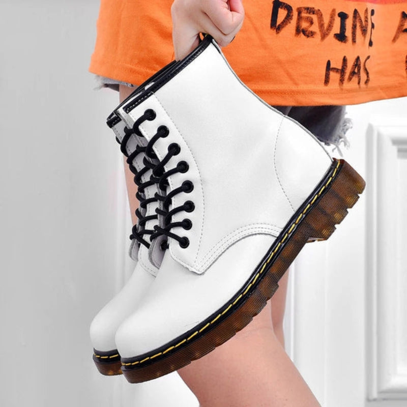 Women's Lace-Up Ankle Boots with Non-Slip Sole
