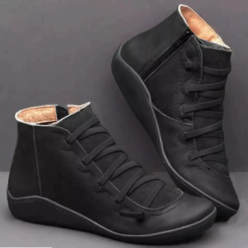 Bottes d'hiver imperméables pour femme avec semelle confortable et soutien de la voûte plantaire
