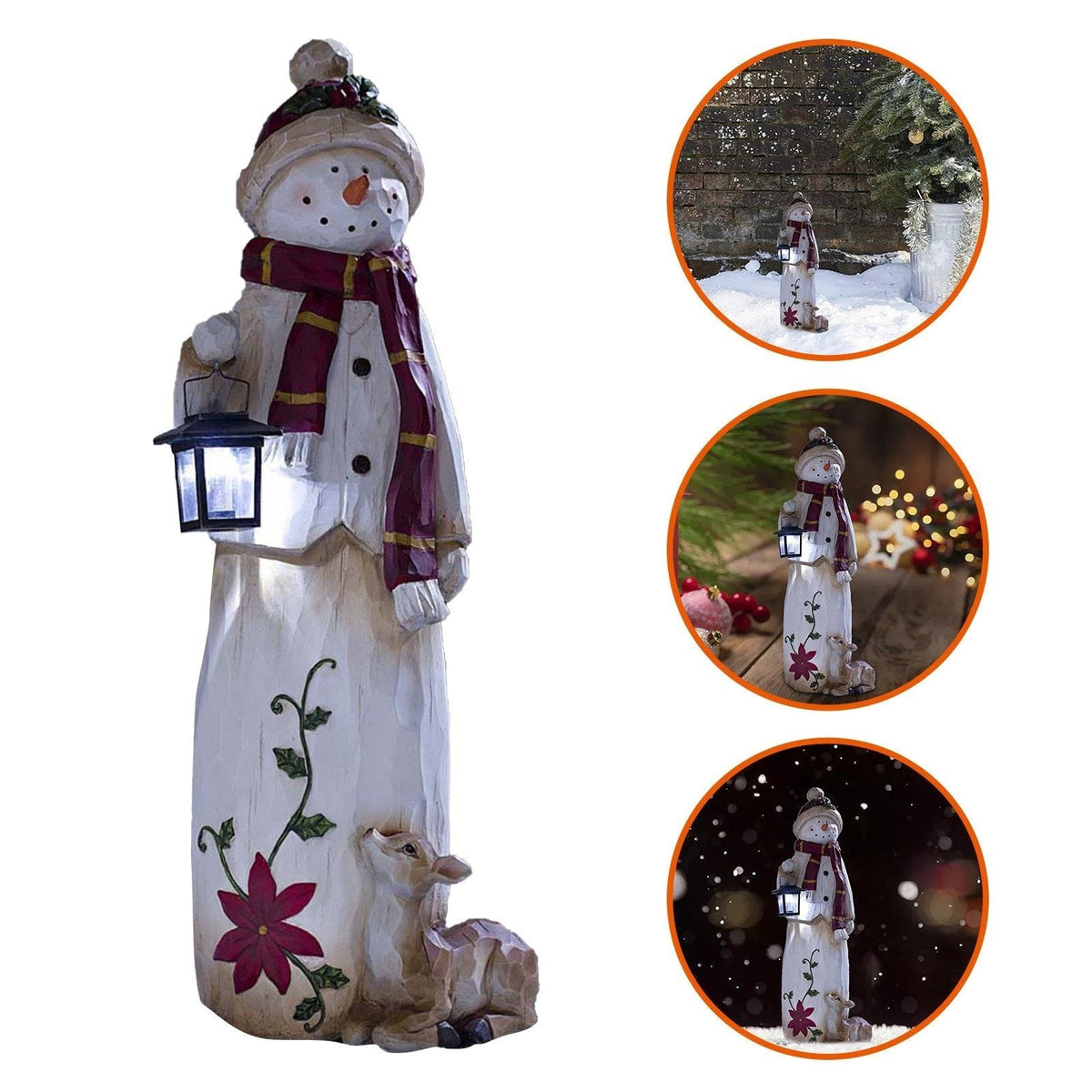 Bonhomme de neige et père Noël des bois