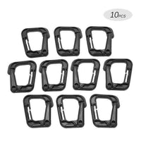 10-Pack D-Ring Locking Clips for MOLLE Webbing