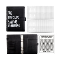 100-Envelope Cash Saving Binder - PU Leather Budget Organizer
