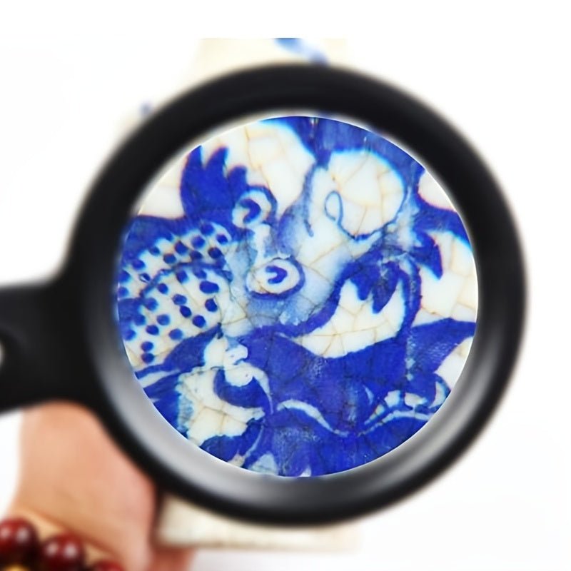 10x Handheld LED Magnifying Glass with Ergonomic Handle and Built-In Light
