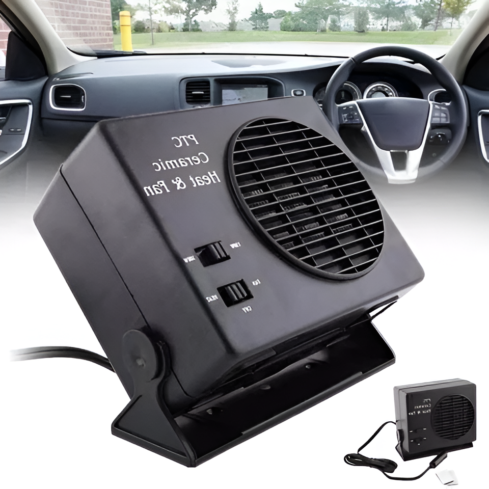 12V Ceramic Car Fan Heater - Portable Defroster & Warmer
