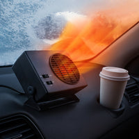 12V Portable Ceramic Car Fan Heater with Rapid Cabin Heating and Heat Modes